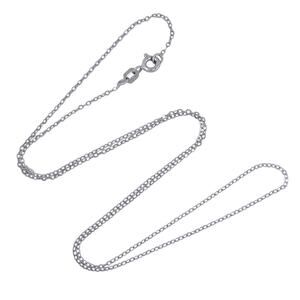 Vintage Italian Sterling Silver 925 Cable Link Chain Necklace 18"